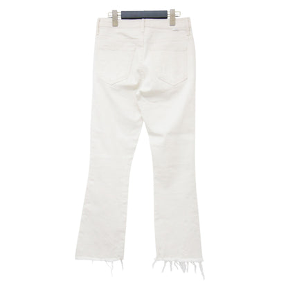 カットオフ デニムパンツ / INSIDER CROP STEP FRAY クロップド丈 ステップヘム ストレッチ カットオフ ハイライズ ストレート