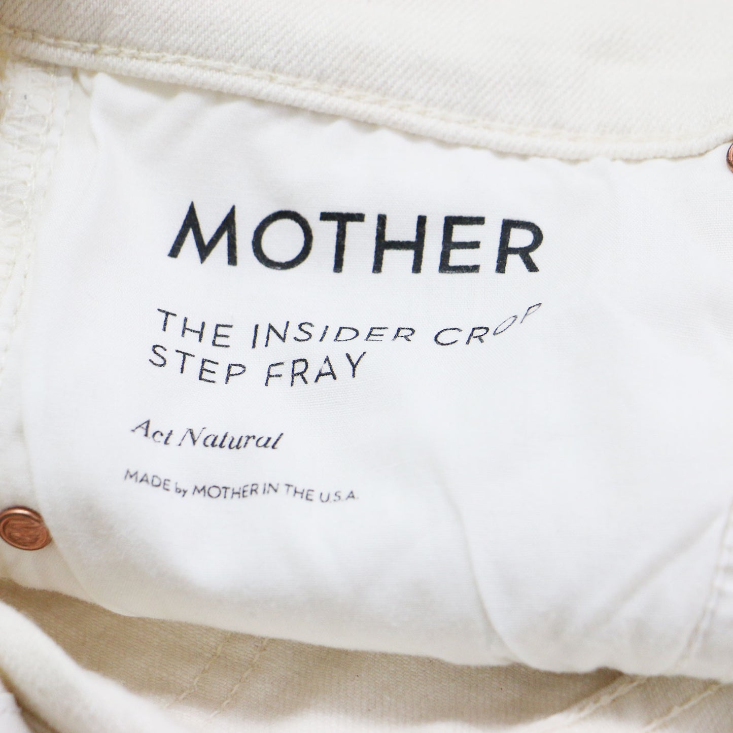 カットオフ デニムパンツ / INSIDER CROP STEP FRAY クロップド丈 ステップヘム ストレッチ カットオフ ハイライズ ストレート