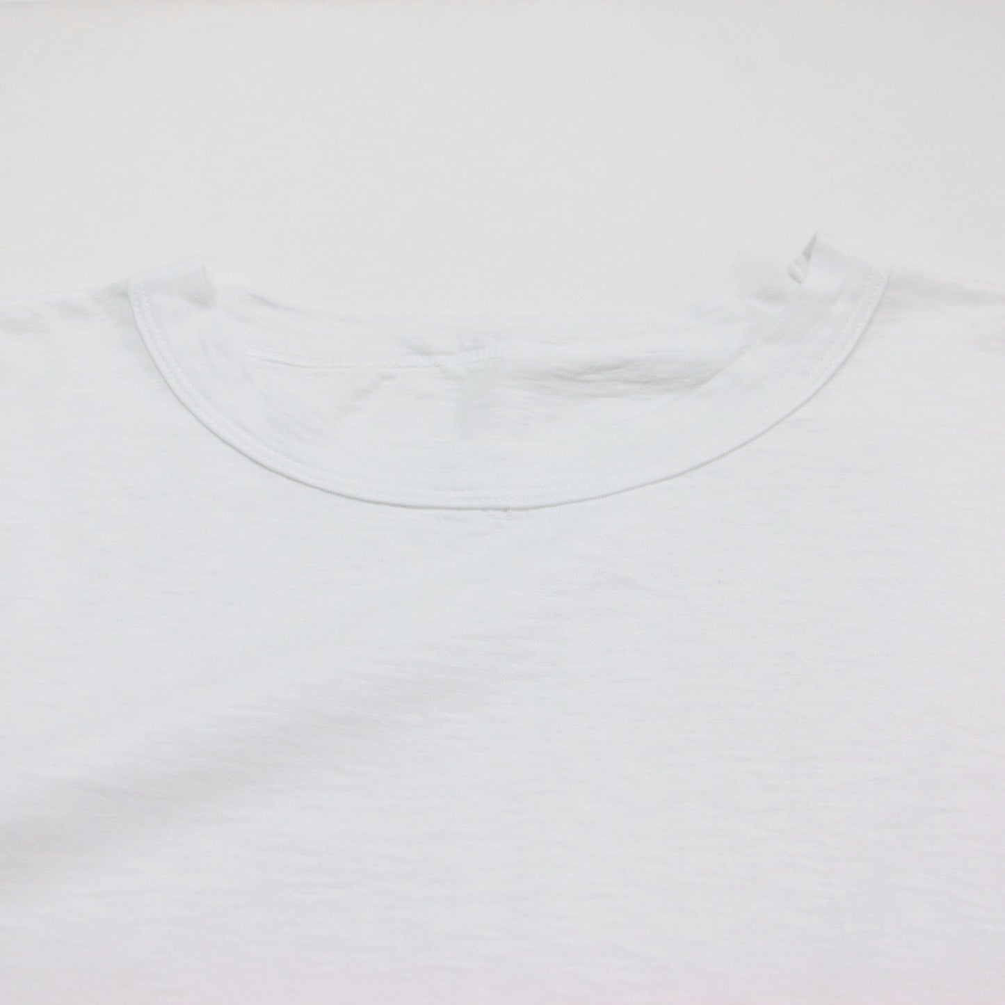 コットン 半袖 ワイドTシャツ / カットソー クルーネック ドロップショルダー スリット