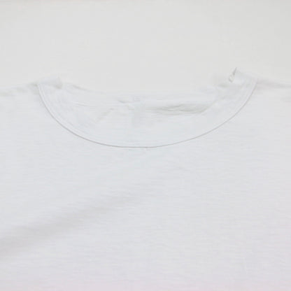 コットン 半袖 ワイドTシャツ / カットソー クルーネック ドロップショルダー スリット