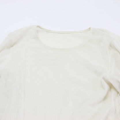 24秋冬 Flocky Mesh ロンT / カットソー Tシャツ 長袖 クルーネック メッシュ フロッキー