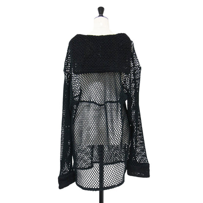 25春夏 アンティークレース セーラー トップス / Antique Lace Sailor Top ブラウス プルオーバー 長袖 Vネック メッシュ コットン