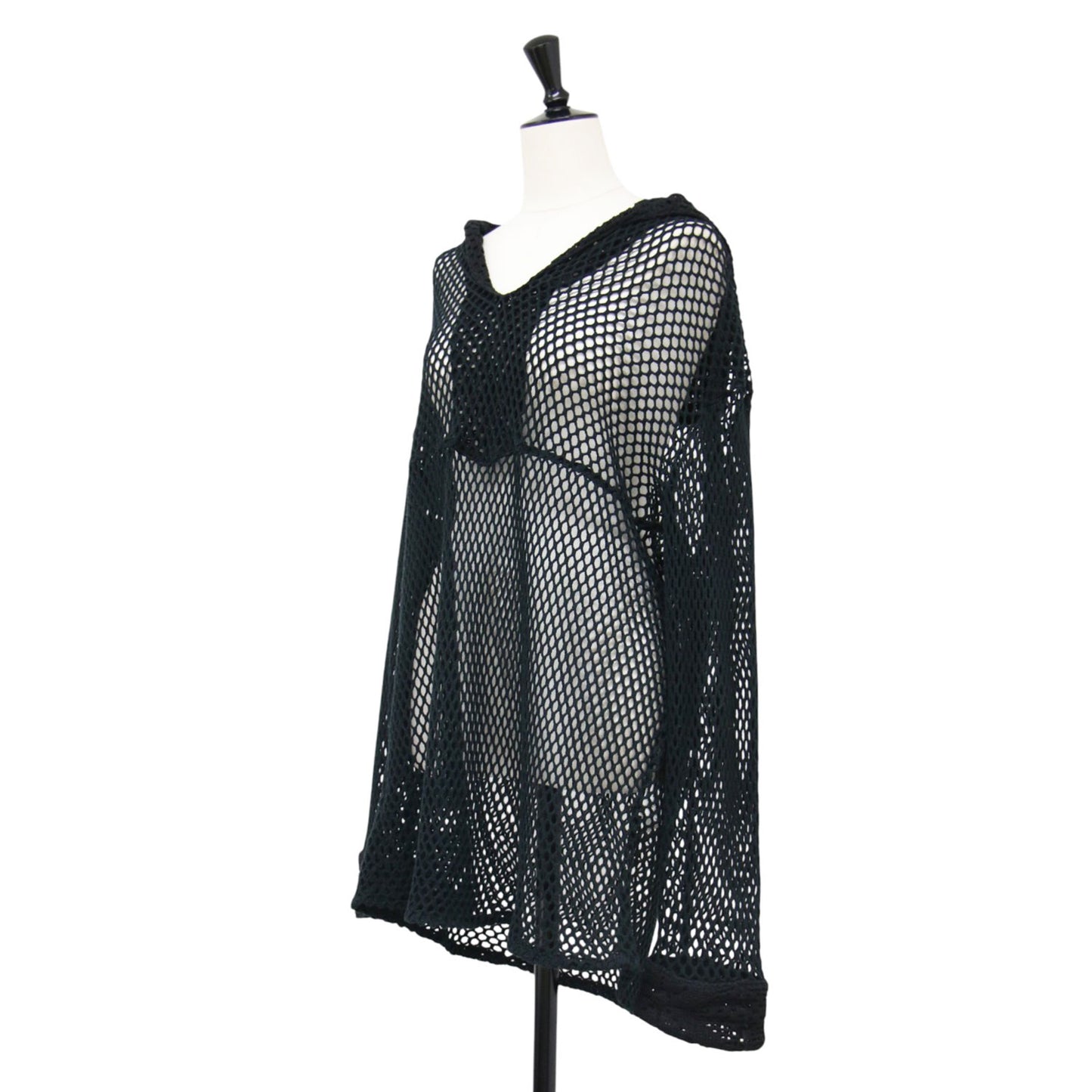25春夏 アンティークレース セーラー トップス / Antique Lace Sailor Top ブラウス プルオーバー 長袖 Vネック メッシュ コットン