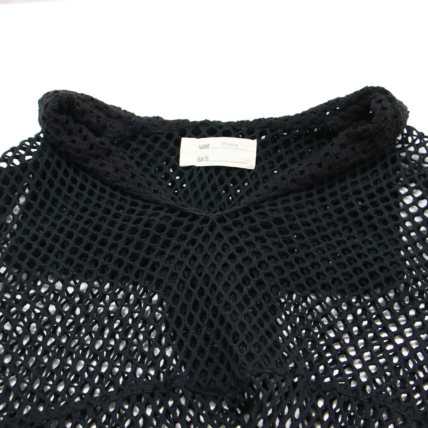 25春夏 アンティークレース セーラー トップス / Antique Lace Sailor Top ブラウス プルオーバー 長袖 Vネック メッシュ コットン