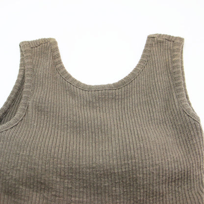23春夏 タンクトップ コンビ ドレス / Tank-top Combi Dress ワンピース ロング ノースリーブ ニット ギャザー