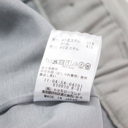 25秋冬 ライトカルゼ タック ワイド パンツ / ハイウエスト Aライン ウール