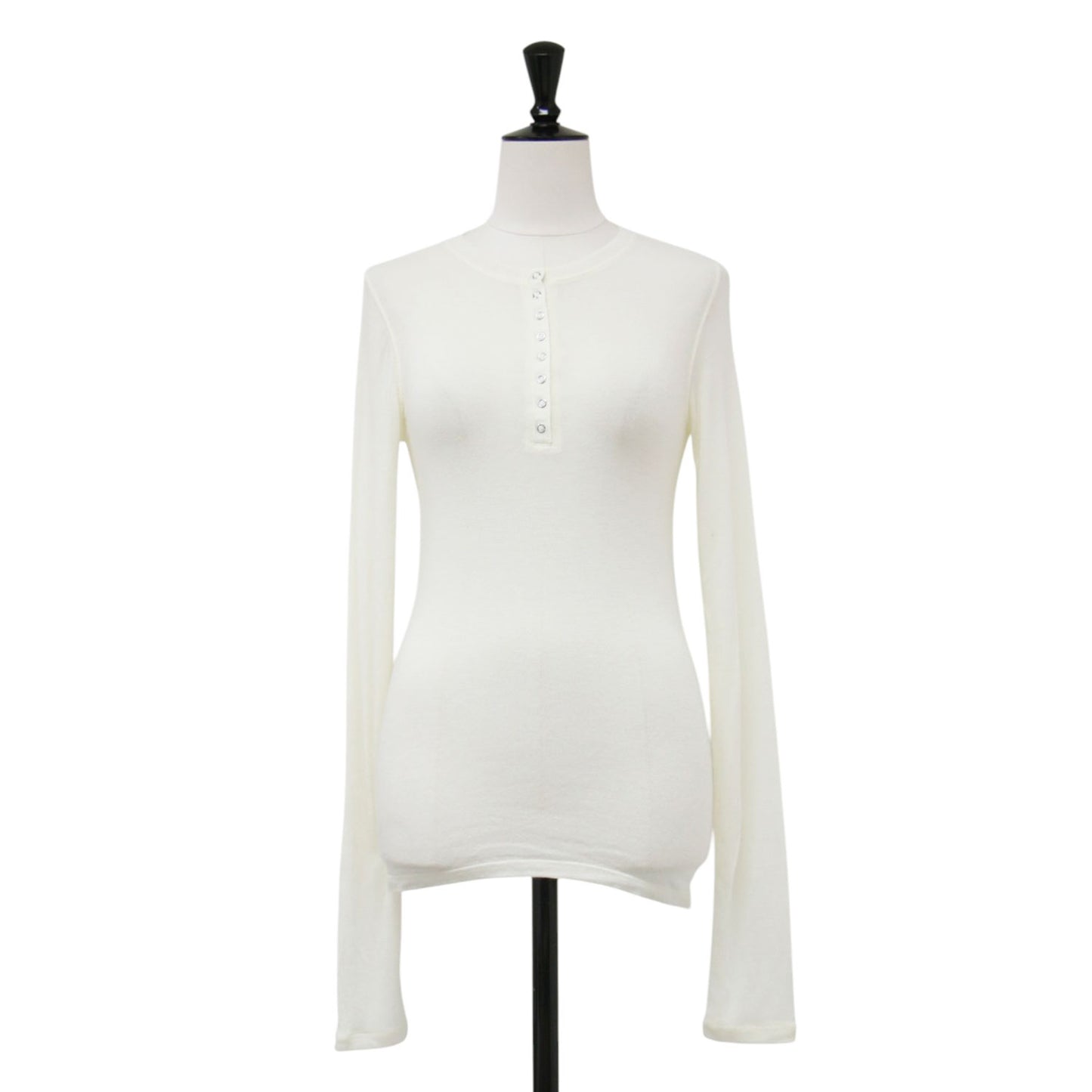26年春夏 ヘンリーネック ソフト トップス / Henleyneck Soft Tops 長袖 クルーネック シアー