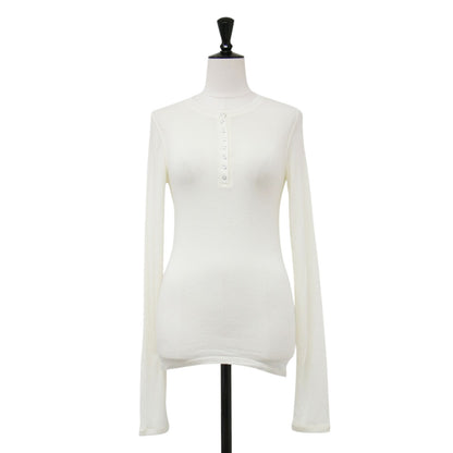 26年春夏 ヘンリーネック ソフト トップス / Henleyneck Soft Tops 長袖 クルーネック シアー