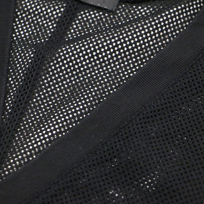 メッシュ Vネック カーディガン / Mesh Cardigan ショート丈 長袖 リブ スナップボタン