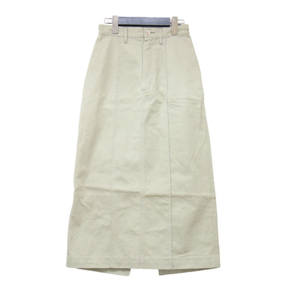 21春夏 ウォッシュド フィンクス ライト チノ スカート A21SS05FC / WASHED FINX LIGHT CHINO SKIRT ロング Iライン コットン