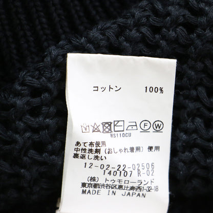 メッシュ コットン クルーネック ベスト / ニット ノースリーブ クルーネック