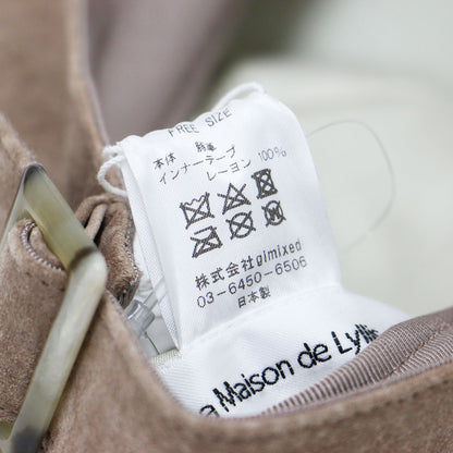 ピッグ スエード ベレー帽 / 帽子 ベルト バックル レザー