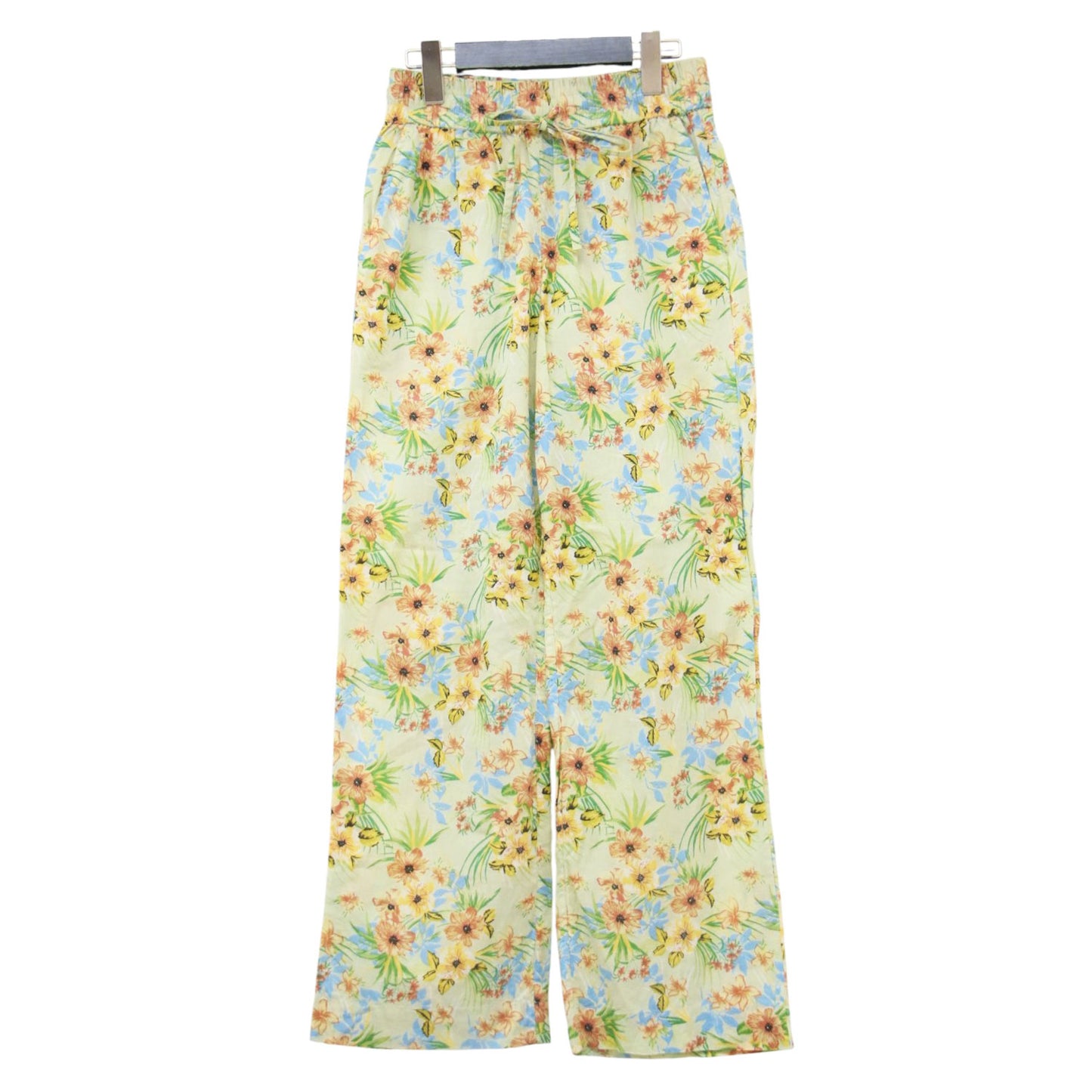 × Spick&Span 別注 26春夏 フラワープリント イージー ワイド パンツ / Flower Easy Wide Pants ウエストゴム 花柄 コットン