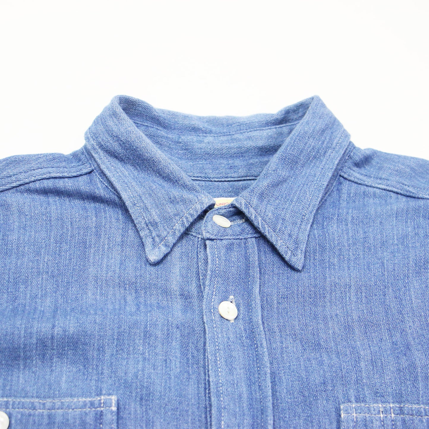 × SLOBE 別注 シャンブレー シャツ / 長袖 レギュラーカラー オーバーサイズ 刺繍 コットン