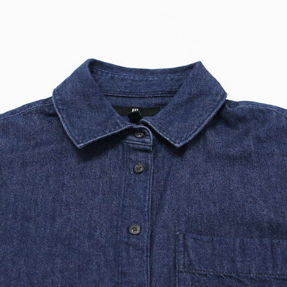 24秋冬 オーバーサイズ デニム チュニック / The Oversized Denim Tunic シャツ 長袖 コットン