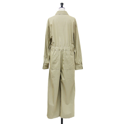 25秋冬 ツイル ジップ コンビネゾン / Twill Zip Combinaison ジャンプスーツ オールインワン 長袖 ワイド ジップアップ コットン
