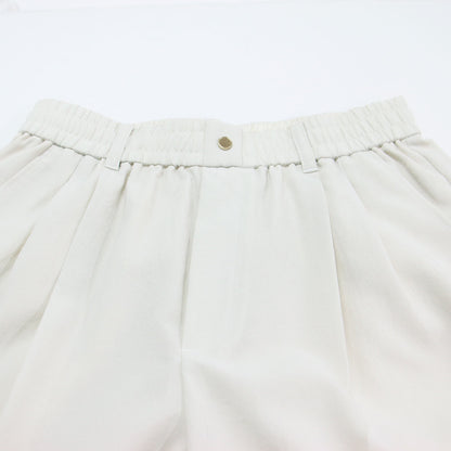 26春夏 ドライクロス ニーハイワイド パンツ / ウエストゴム センタープレス マシンウォッシャブル 通気性