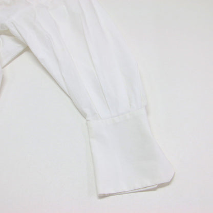 ストレッチ コットン ロング シャツワンピース / 長袖 ロールカラー タック Aライン