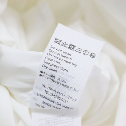 ストレッチ コットン ロング シャツワンピース / 長袖 ロールカラー タック Aライン
