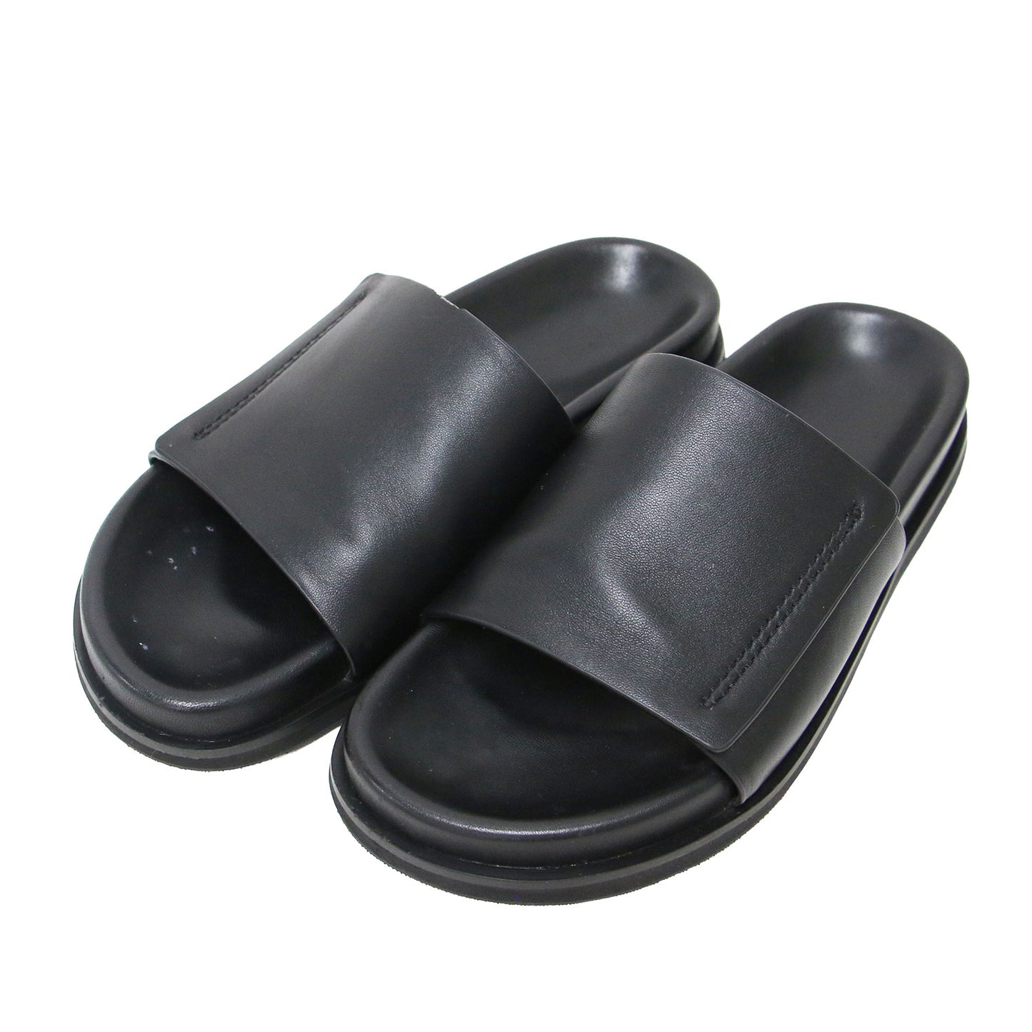 23春夏 レザー スライド サンダル / Leather Slide Sandals フラット ベルト ラムレザー