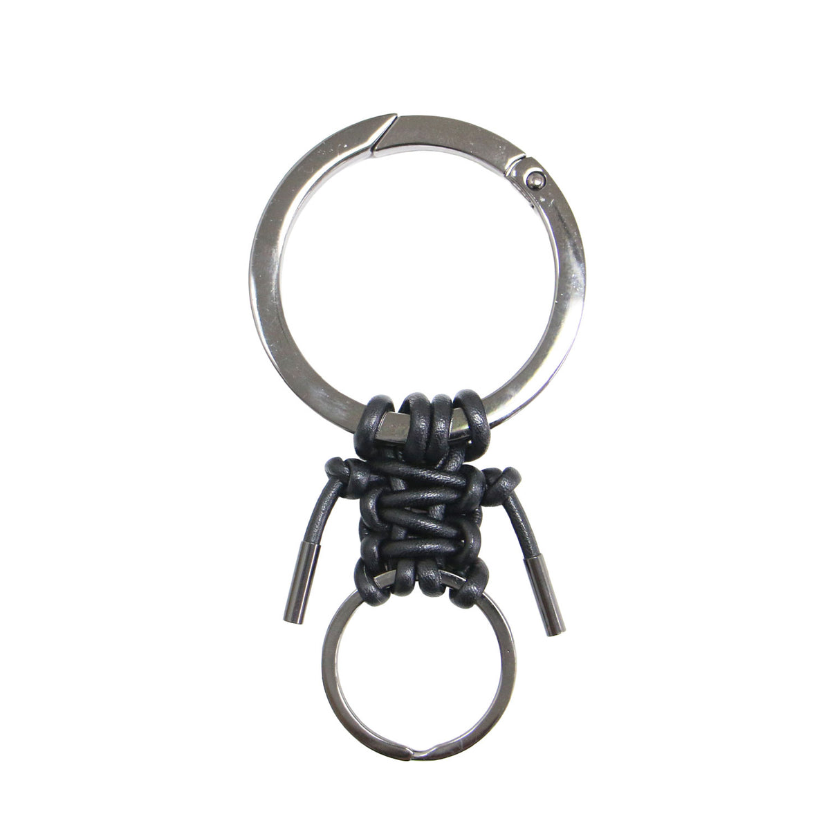 レザー ノット キーリング / CRISTY KNOTMAN RING 人形モチーフ メタル 牛革