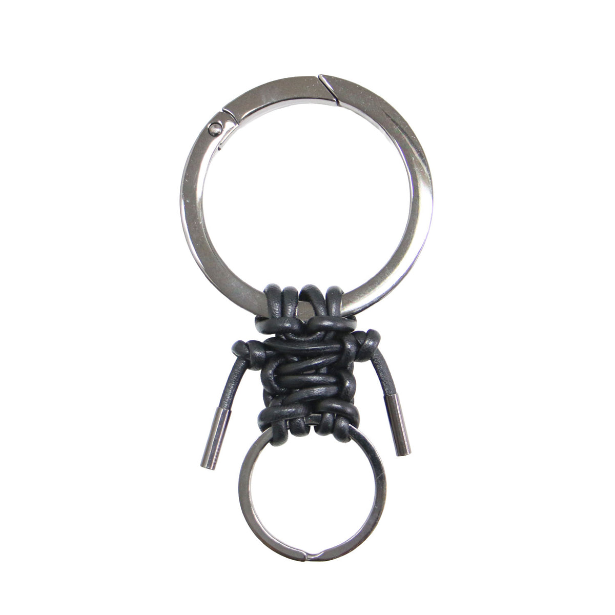 レザー ノット キーリング / CRISTY KNOTMAN RING 人形モチーフ メタル 牛革