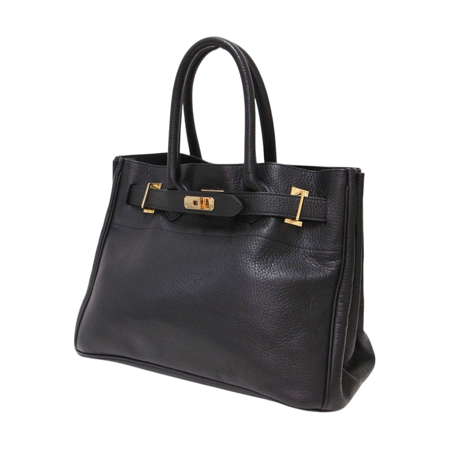 × L’Appartement 別注 トートバッグ / Tote Bag ハンドバッグ スクエア型 ダブルハンドル シボ革 レザー メタルパーツ