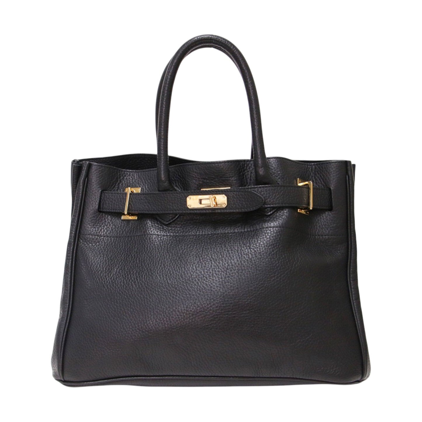 × L’Appartement 別注 トートバッグ / Tote Bag ハンドバッグ スクエア型 ダブルハンドル シボ革 レザー メタルパーツ
