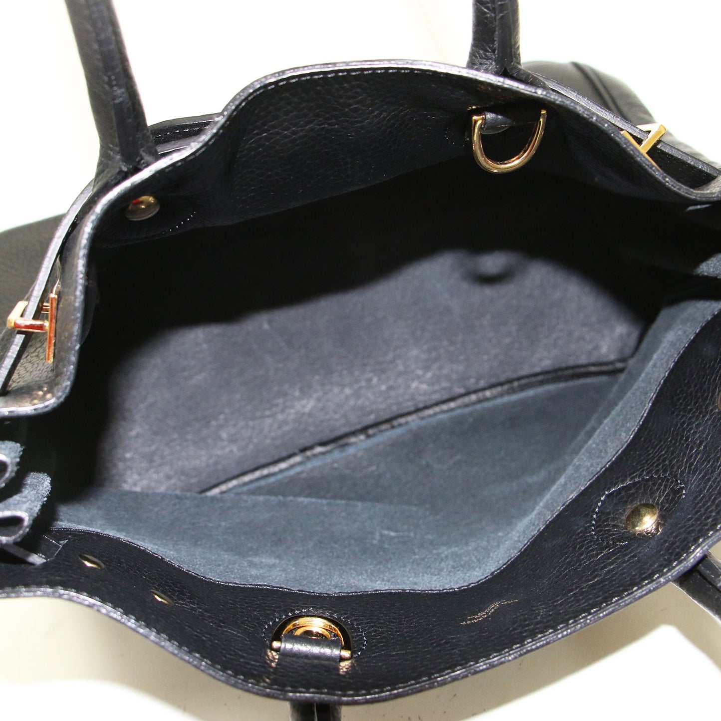 × L’Appartement 別注 トートバッグ / Tote Bag ハンドバッグ スクエア型 ダブルハンドル シボ革 レザー メタルパーツ