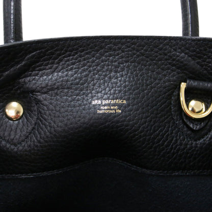 × L’Appartement 別注 トートバッグ / Tote Bag ハンドバッグ スクエア型 ダブルハンドル シボ革 レザー メタルパーツ