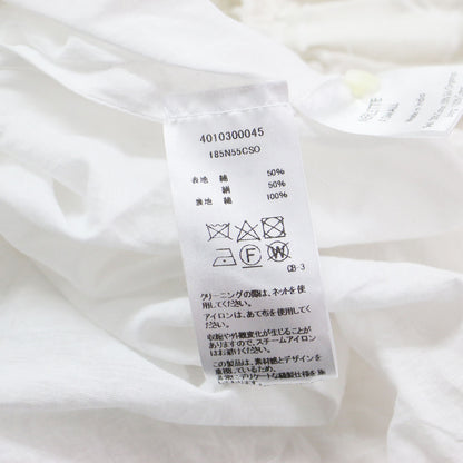 24秋冬 シルク コットン ソリマン 三日月 刺繍 ミニドレス / SOLIMAN ワンピース 長袖 クルーネック ラグラン ミニ丈 ギャザー チュール