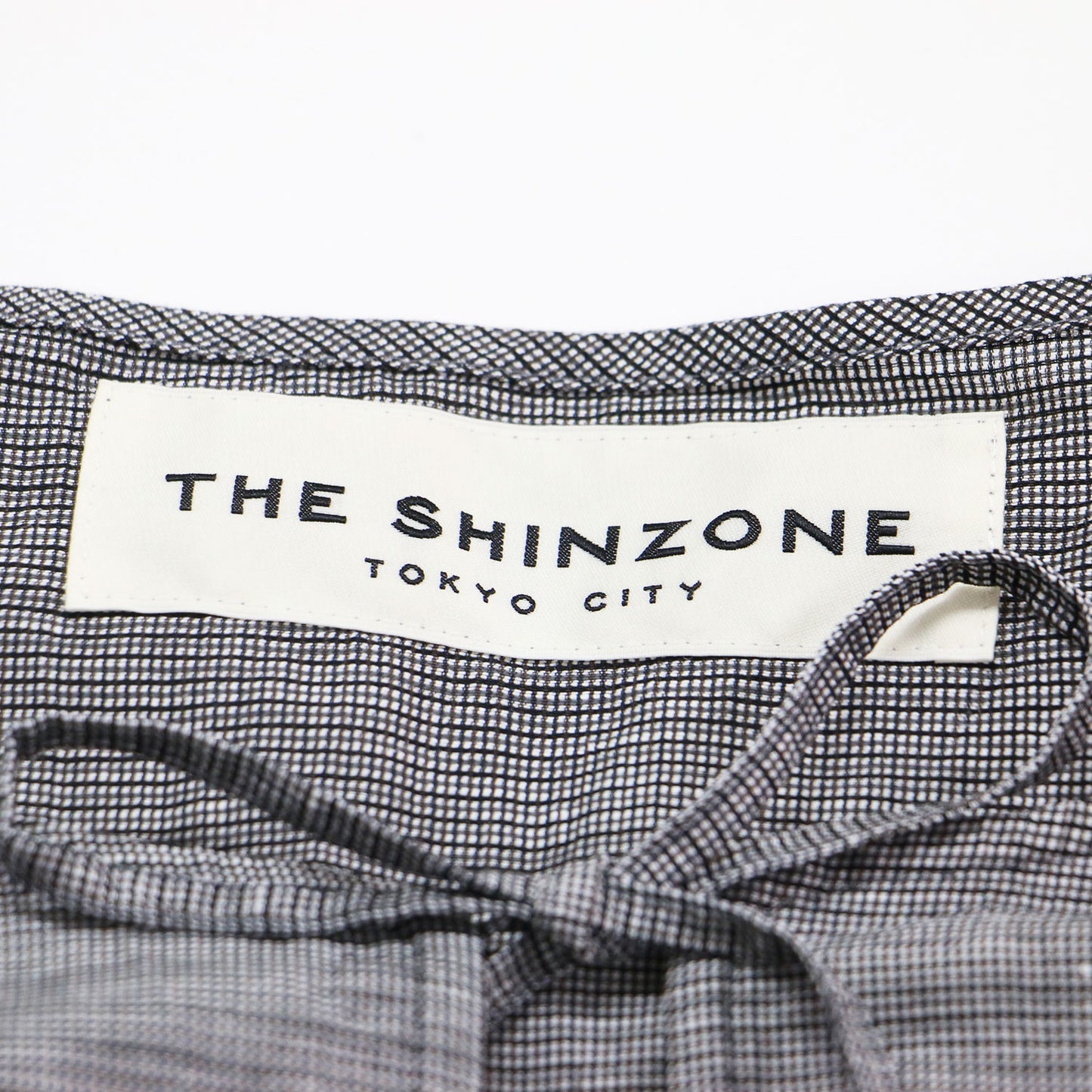 25春夏 オープンリボン ブラウス / OPEN RIBBON BLOUSE 半袖 5分丈 ボリュームスリーブ ラウンドネック ギャザー フリル ワイド チェック コンパクト リネン コットン