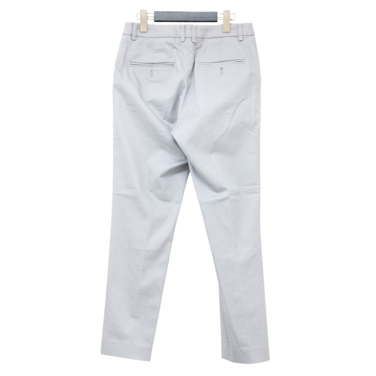 23春夏 シャンブレー サテン ストレッチパンツ / スラックス テーパード センタープレス ストレッチ