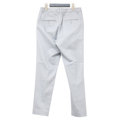 23春夏 シャンブレー サテン ストレッチパンツ / スラックス テーパード センタープレス ストレッチ