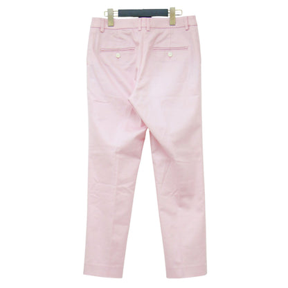 23春夏 シャンブレー サテン ストレッチ パンツ / テーパードシルエット アンクル丈 センタープレス コットン