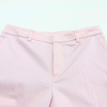 23春夏 シャンブレー サテン ストレッチ パンツ / テーパードシルエット アンクル丈 センタープレス コットン