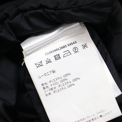 チュイール フーディ ロング ナイロンジャケット / TUILE GIUBBOTTO コート 長袖 ダブルジップ Aライン ロゴワッペン