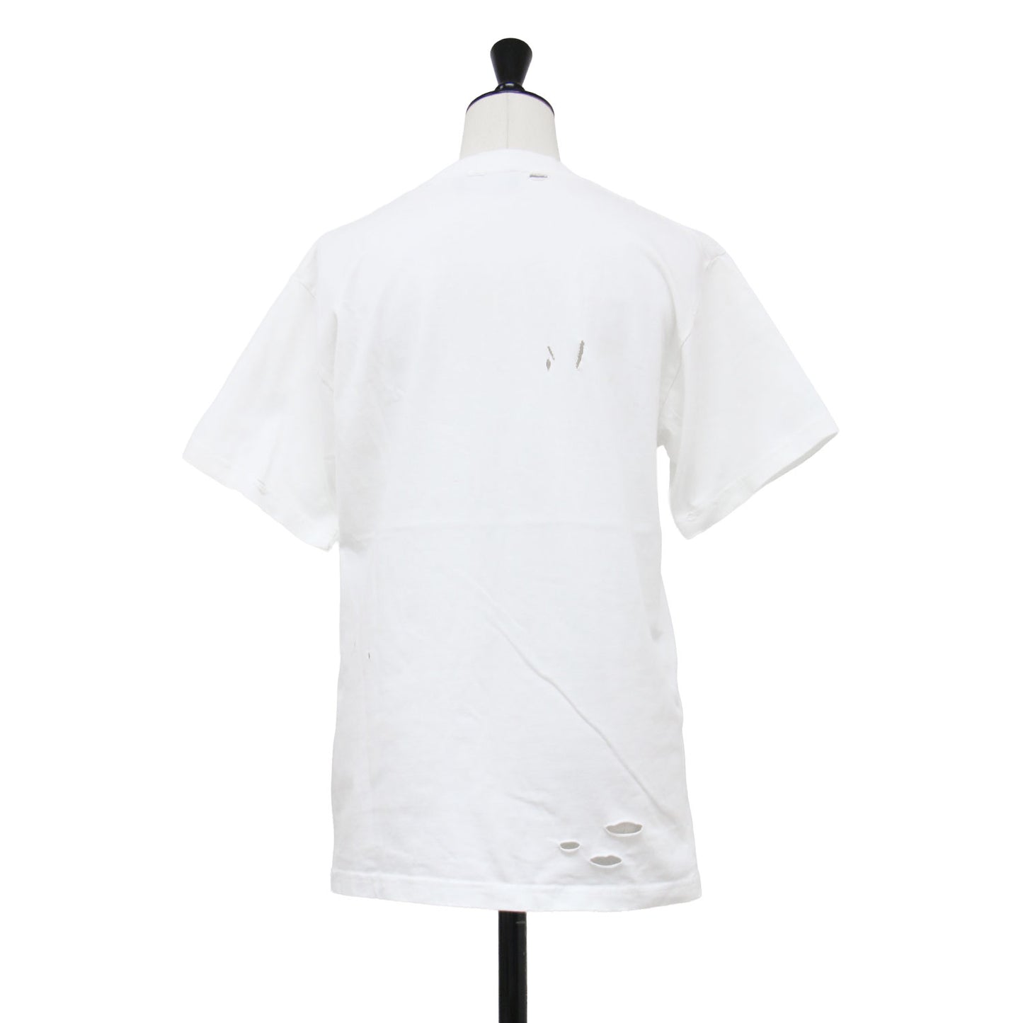 ダメージ加工 ロゴ プリント Tシャツ / カットソー 半袖 クルーネック ユニセックス