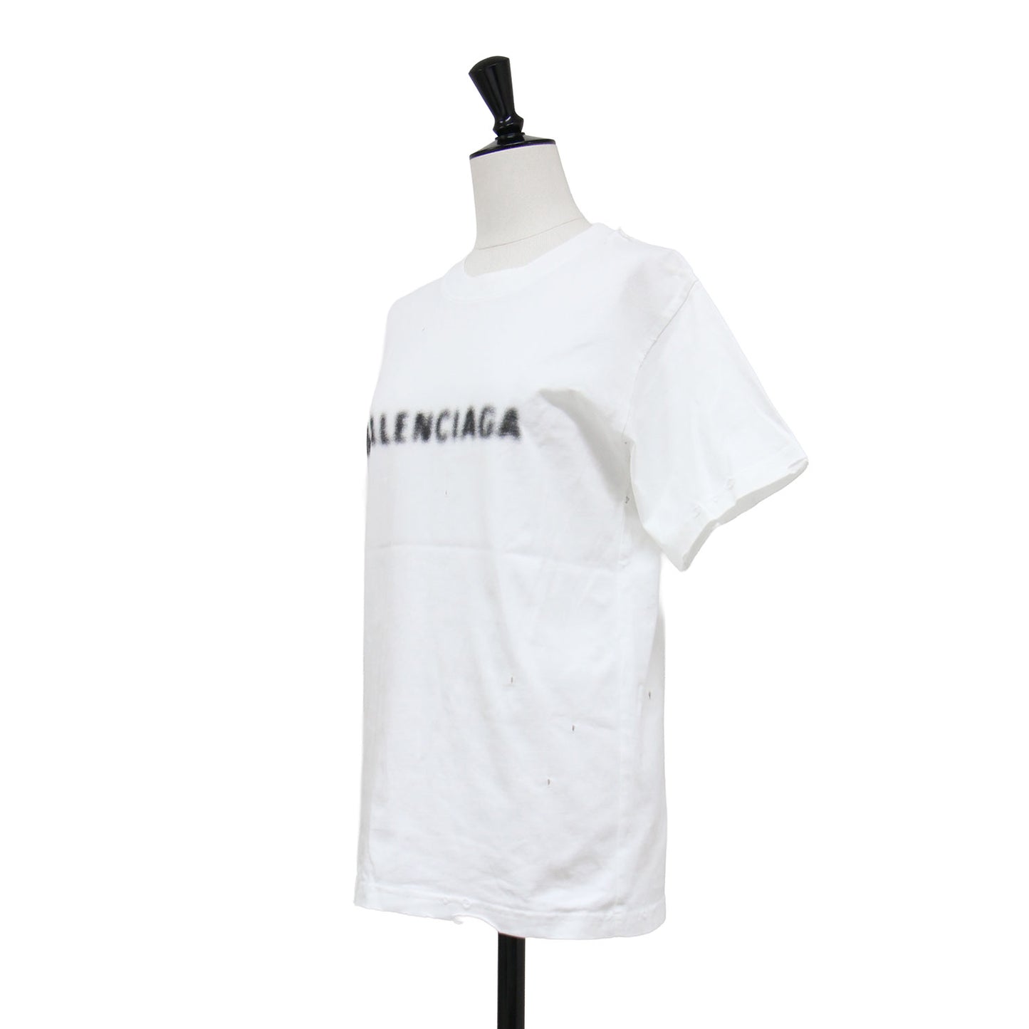 ダメージ加工 ロゴ プリント Tシャツ / カットソー 半袖 クルーネック ユニセックス