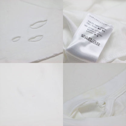 ダメージ加工 ロゴ プリント Tシャツ / カットソー 半袖 クルーネック ユニセックス