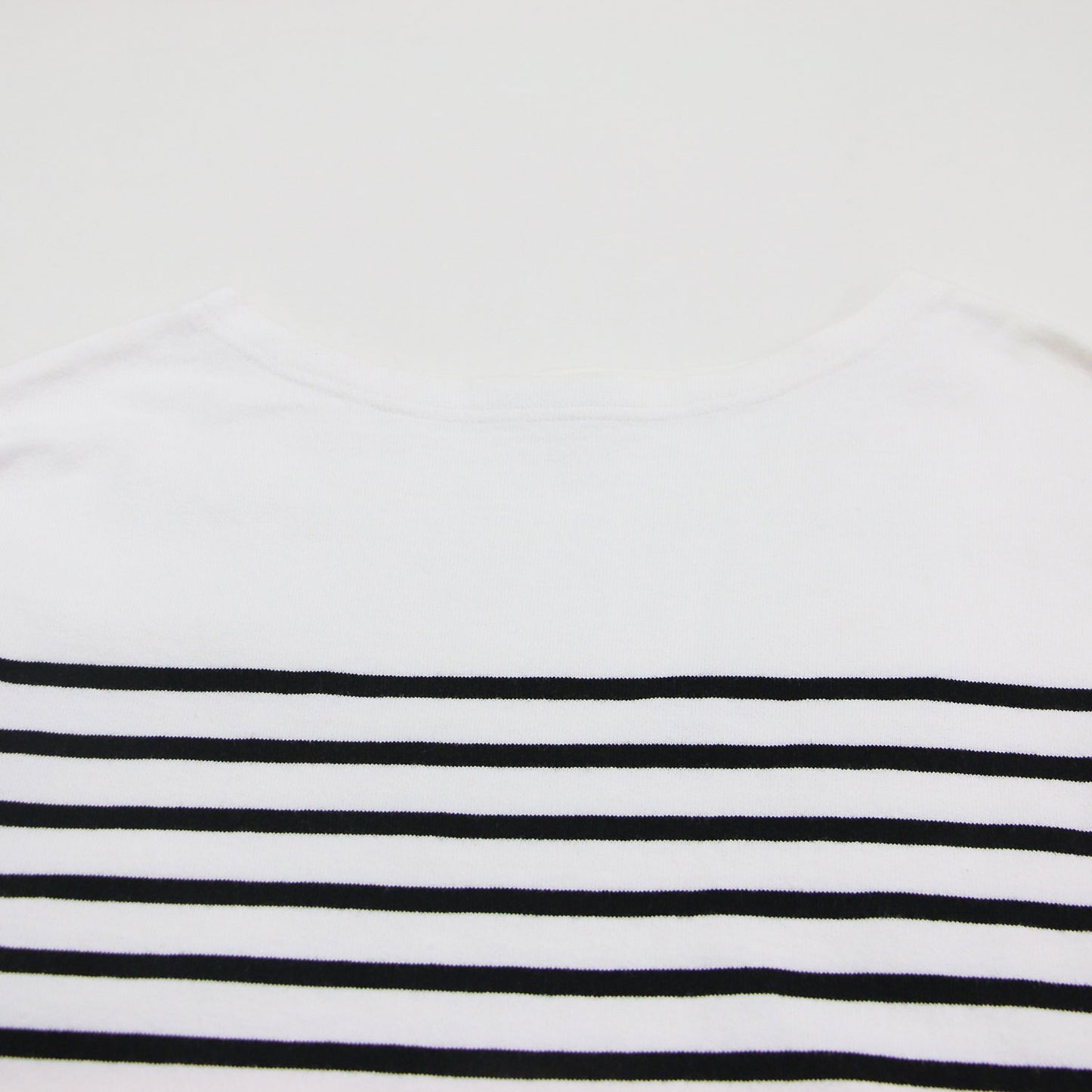 23春夏 EVERYDAY I LIKE クロップド ストライプ Tシャツ / Cropped Stripe プルオーバー ボートネック 長袖 ドロップショルダー オーバーサイズ コットン ウォッシャブル