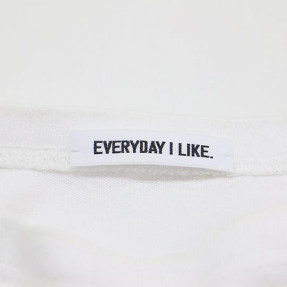 23春夏 EVERYDAY I LIKE クロップド ストライプ Tシャツ / Cropped Stripe プルオーバー ボートネック 長袖 ドロップショルダー オーバーサイズ コットン ウォッシャブル