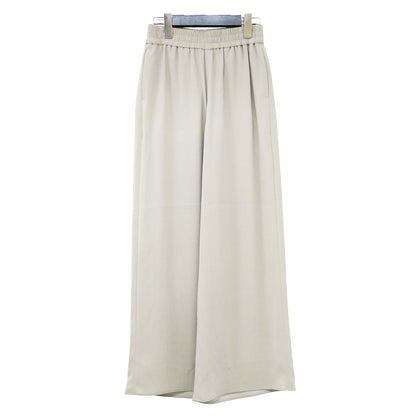 25春夏 トリアセテートイージーワイドパンツ / FLOW BANY PANT フルレングス フレア ウエストゴム 薄手 ウォッシャブル