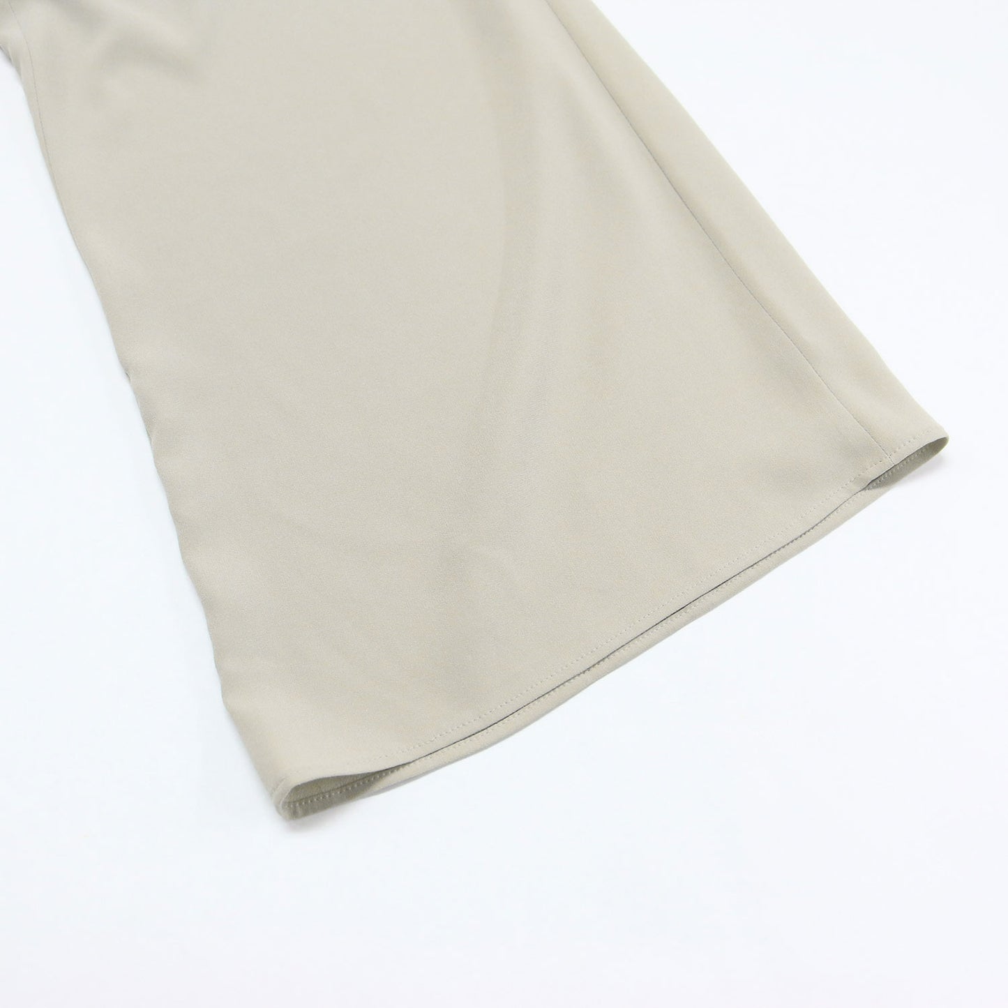 25春夏 トリアセテートイージーワイドパンツ / FLOW BANY PANT フルレングス フレア ウエストゴム 薄手 ウォッシャブル