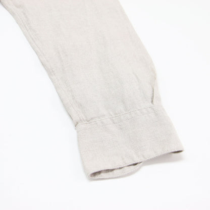 23春夏 リネンシャツ / OG LINEN 羽織り オーバーサイズ 長袖 ワイヤーカラー メタルパーツ ウォッシャブル