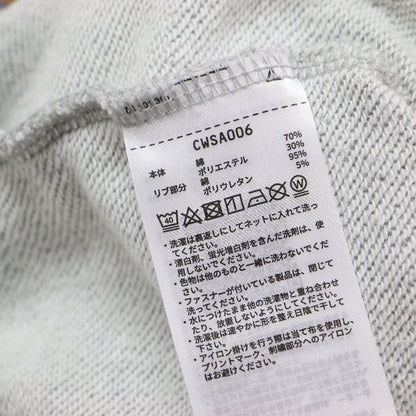 リバースウィーブプリントスウェット / プルオーバー クルーネック 長袖 ドロップショルダー ロゴ 刺繍 コットン