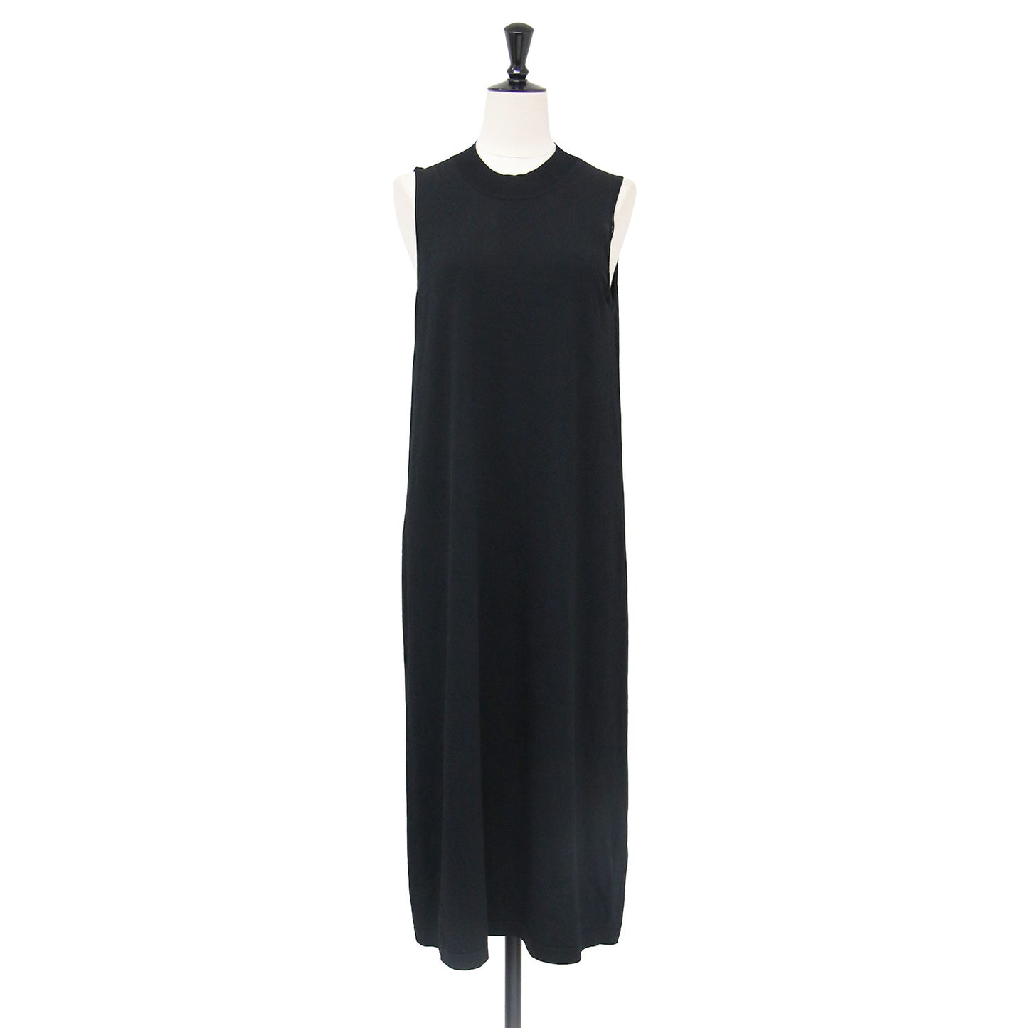 23春夏 ノースリーブ ニットワンピース / NEW DRESS UP HIGH NK DR ドレス Aライン フレア ハイネック ハイゲージ 微光沢 ウォッシャブル