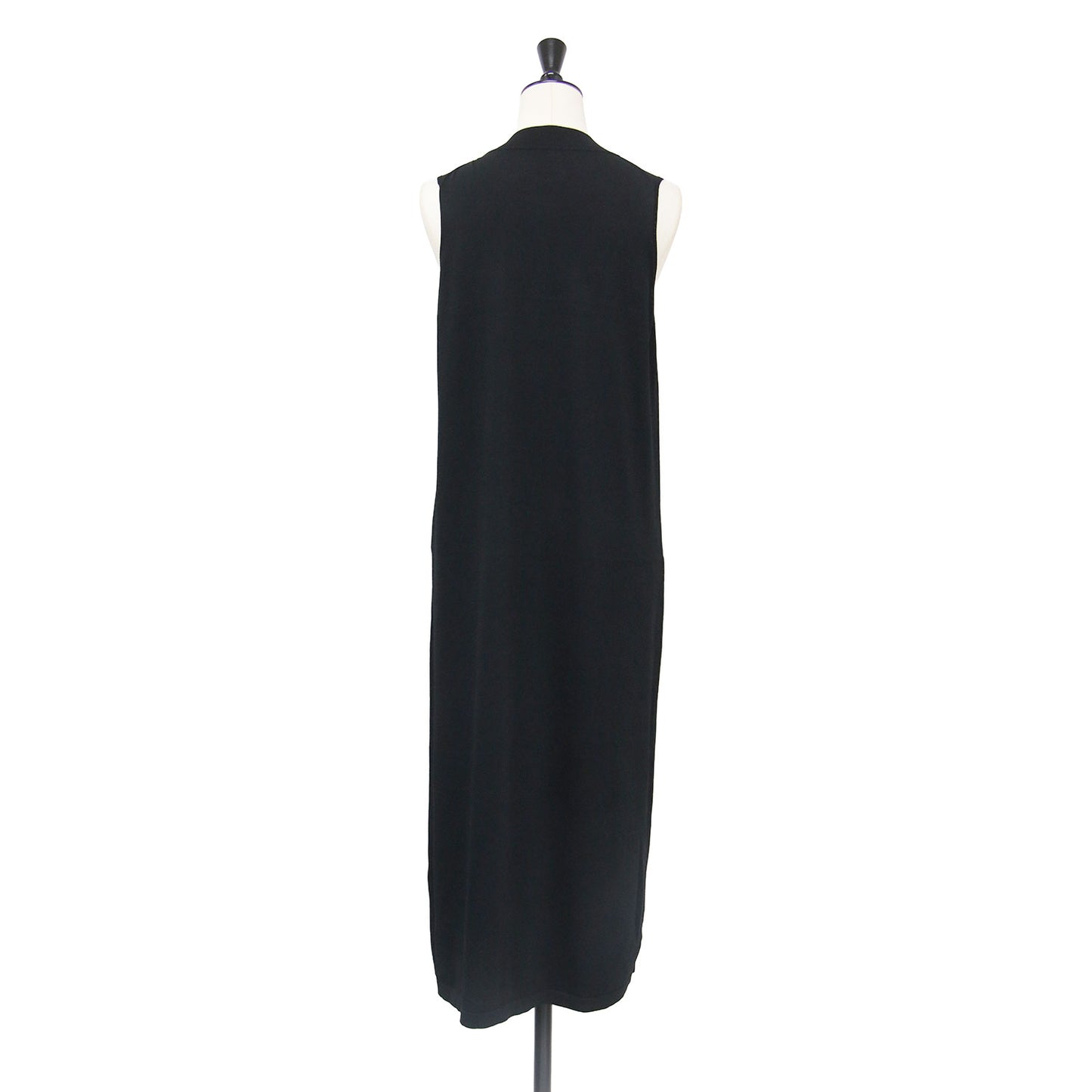 23春夏 ノースリーブ ニットワンピース / NEW DRESS UP HIGH NK DR ドレス Aライン フレア ハイネック ハイゲージ 微光沢 ウォッシャブル