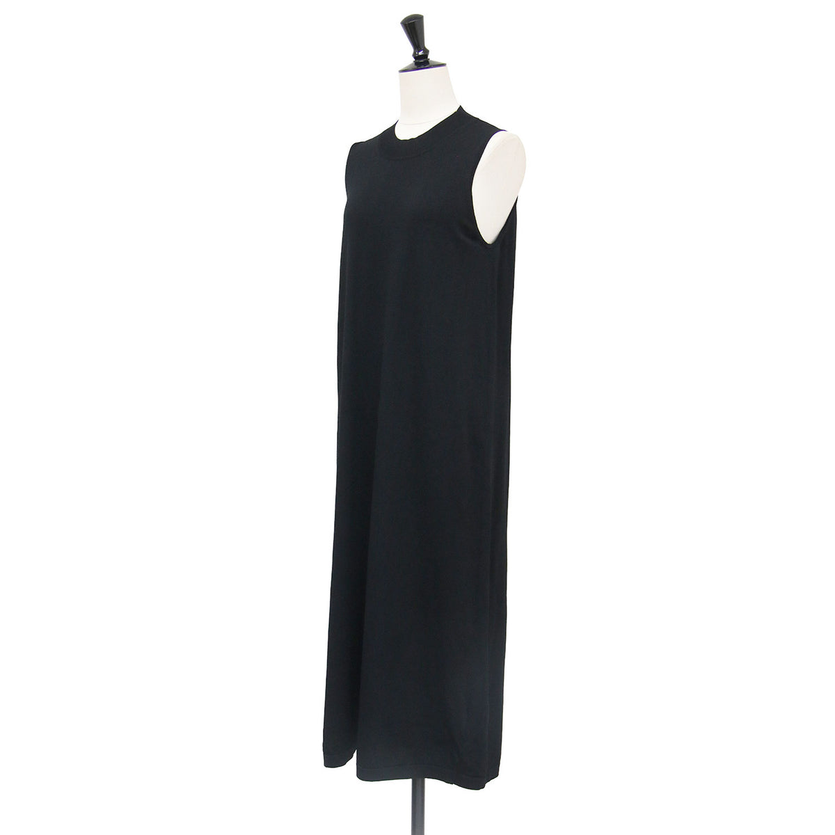 23春夏 ノースリーブ ニットワンピース / NEW DRESS UP HIGH NK DR ドレス Aライン フレア ハイネック ハイゲージ 微光沢 ウォッシャブル