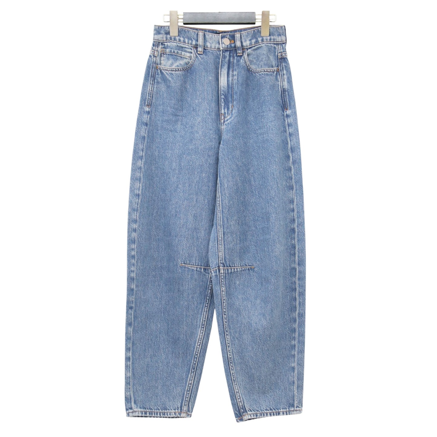 25春夏 リラックス デニム ドロップカーブ パンツ / RELAXED DENIM DROP CURVE PNT D A フルレングス コクーン ステッチ コットン ウォッシャブル